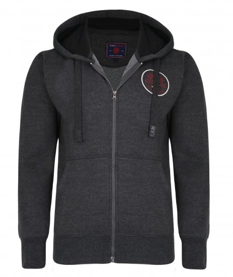 Kam Jeans 7030 Hoody Charcoal - Herren-sweater und -hoodies - Herren-Sweater und -Hoodies in großen Größen