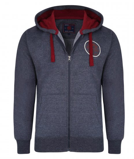 Kam Jeans 7030 Hoody Indigo - Herren-sweater und -hoodies - Herren-Sweater und -Hoodies in großen Größen