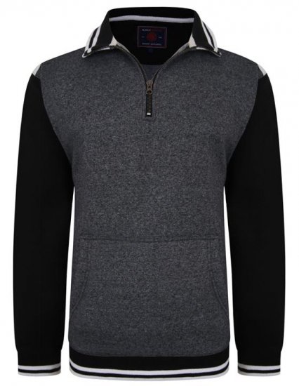 Kam Jeans 7032 Casual Sweater Black - Herren-sweater und -hoodies - Herren-Sweater und -Hoodies in großen Größen