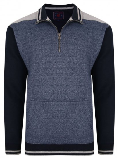 Kam Jeans 7032 Casual Sweater Navy - Herren-sweater und -hoodies - Herren-Sweater und -Hoodies in großen Größen