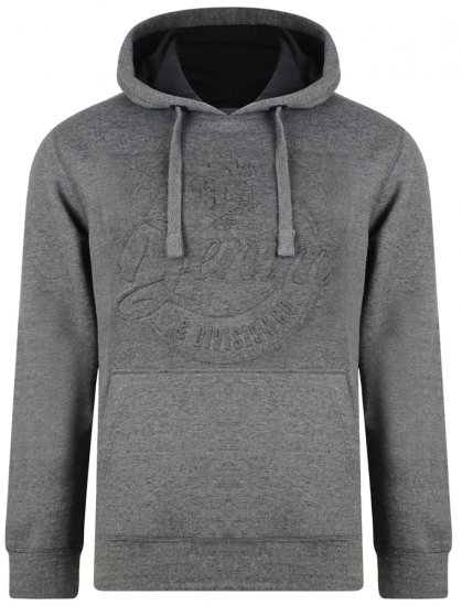 Kam Jeans 708 Embossed Hoodie Charcoal - Herren-sweater und -hoodies - Herren-Sweater und -Hoodies in großen Größen