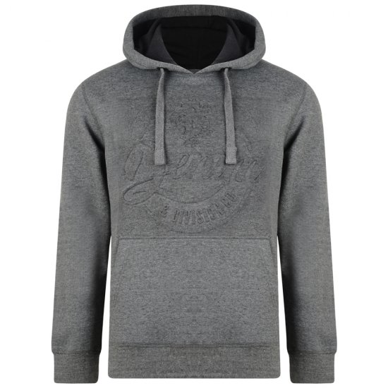 Kam Jeans 708 Embossed Hoodie Charcoal - Herren-sweater und -hoodies - Herren-Sweater und -Hoodies in großen Größen