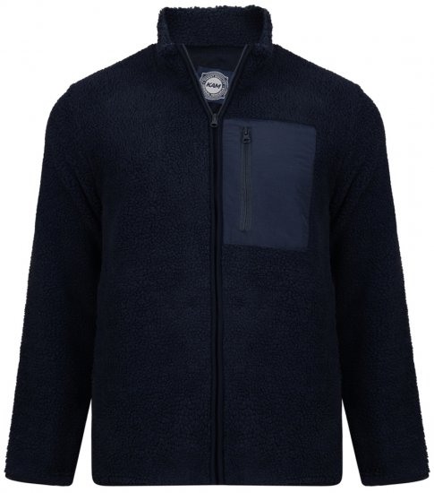 Kam Jeans 712 Teddy Fleece Navy - Herren-sweater und -hoodies - Herren-Sweater und -Hoodies in großen Größen