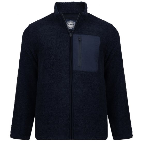 Kam Jeans 712 Teddy Fleece Navy - Herren-sweater und -hoodies - Herren-Sweater und -Hoodies in großen Größen