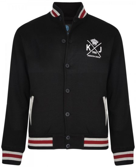 Kam Jeans 719 Button Sweater Black - Herren-sweater und -hoodies - Herren-Sweater und -Hoodies in großen Größen