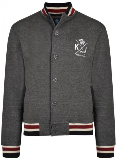 Kam Jeans 719 Button Sweater Charcoal - Herren-sweater und -hoodies - Herren-Sweater und -Hoodies in großen Größen