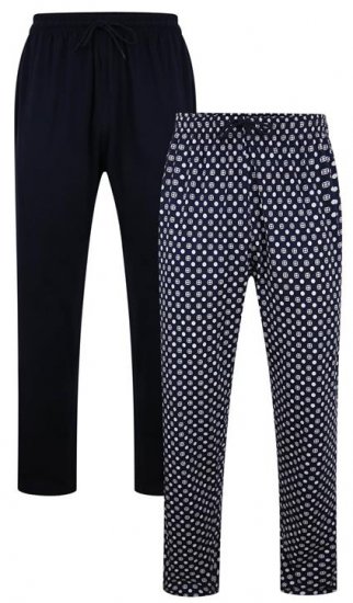 Kam Jeans 877 Lounge Pants Navy Twin Pack - Herrenunterwäsche & bademode - Herrenunterwäsche & Bademode in großen Größen
