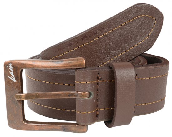 Kam Jeans 920 Leather Belt Brown, 4cm - Lange Gürtel - Lange Gürtel für Männer