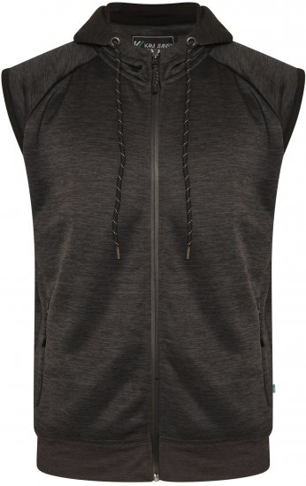 Kam Jeans AP007 Active Performance Sleeveless Hoody Charcoal - Herren-sweater und -hoodies - Herren-Sweater und -Hoodies in großen Größen