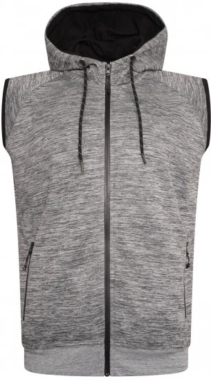 Kam Jeans AP007 Active Performance Sleeveless Hoody Grey - Herren-sweater und -hoodies - Herren-Sweater und -Hoodies in großen Größen