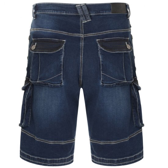 Kam Jeans Ivan Cargo Shorts Dark Used - Herrenshorts - Herrenshorts in großen Größen