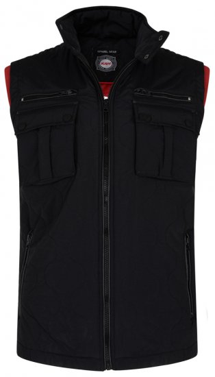 Kam Jeans KV73 Vest Black - Herren jacken - Herren Jacken in großen Größen