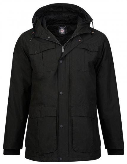 Kam Jeans KV81 Padded Jacket Black - Herren Jacken in großen Größen - Herren Jacken in großen Größen