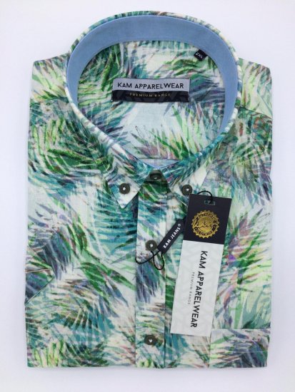 Kam Jeans P644 Premium Linen Shirt - Herrenhemden - Herrenhemden in großen Größen