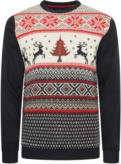 Kam Jeans X031 Reindeer Xmas Sweatshirt Navy - Herren-Sweater und -Hoodies in großen Größen - Herren-Sweater und -Hoodies in großen Größen