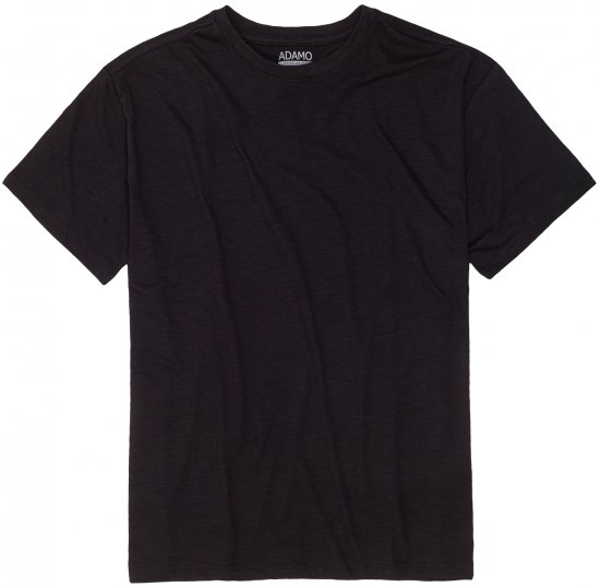 Adamo Kevin Regular fit T-shirt Slub Black - Herren-T-Shirts in großen Größen - Herren-T-Shirts in großen Größen