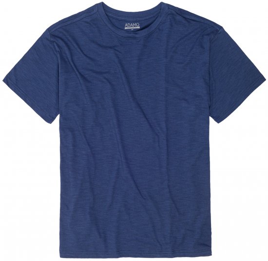 Adamo Kevin Regular fit T-shirt Slub Blue - Herren-T-shirts - Herren-T-Shirts in großen Größen
