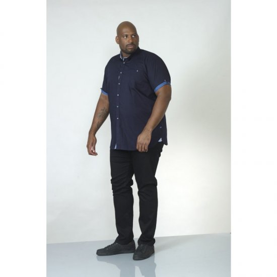 D555 Tim Short Sleeve Shirt Navy - Herrenhemden - Herrenhemden in großen Größen