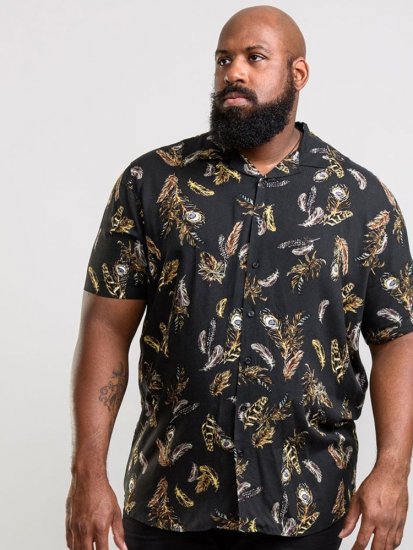 D555 Randal Shirt Black - Herrenhemden - Herrenhemden in großen Größen