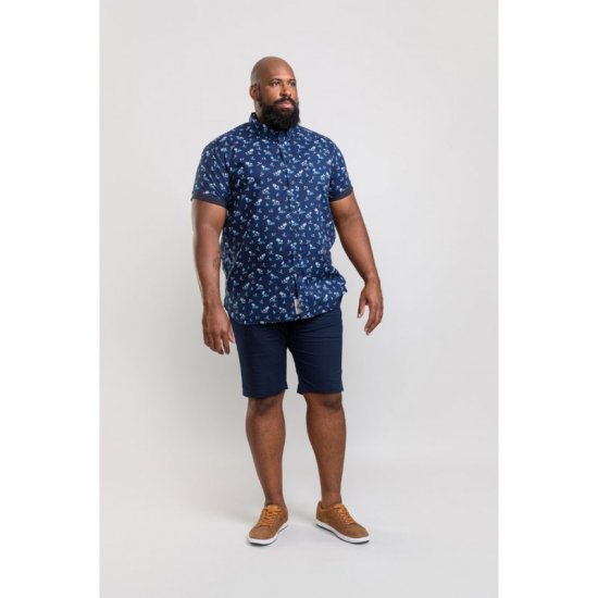 D555 Davian Hawaii Shirt Navy - Herrenhemden - Herrenhemden in großen Größen