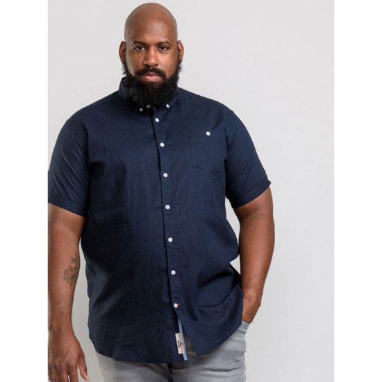 D555 Brixton Shirt Navy - Herrenhemden - Herrenhemden in großen Größen