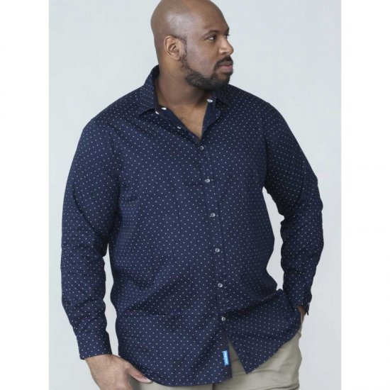 D555 Rashard Long Sleeve Printed Shirt - Herrenhemden - Herrenhemden in großen Größen