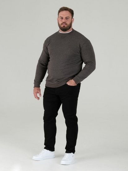 D555 Sweat Sweatshirt Grau - Herren-sweater und -hoodies - Herren-Sweater und -Hoodies in großen Größen
