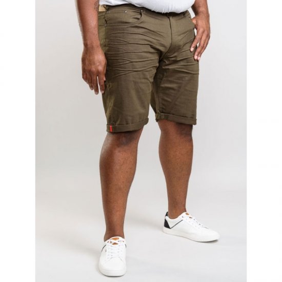 D555 Gilbert Stretch Shorts Khaki - Herrenshorts - Herrenshorts in großen Größen