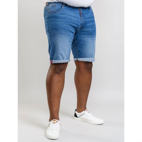 D555 Griffin Denim Shorts Stonewash - Herrenshorts - Herrenshorts in großen Größen