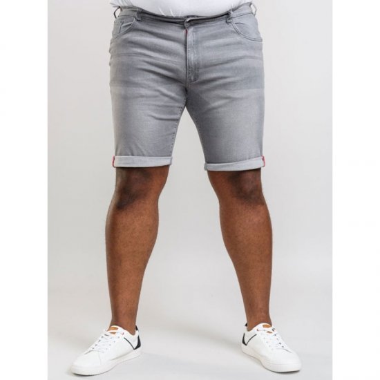 D555 Griffin Denim Shorts Grey - Herrenshorts - Herrenshorts in großen Größen