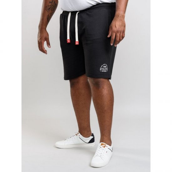 D555 Harvey Fleece Shorts Black - Jogginghosen für herren - Jogginghosen für Herren in großen Größen