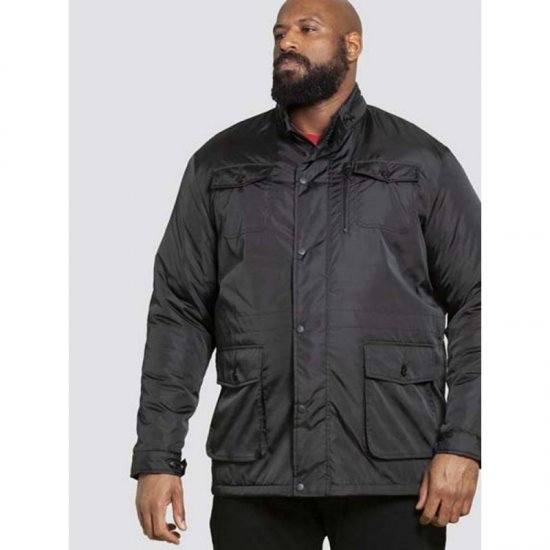 D555 Brentford Jacket Black - Herren jacken - Herren Jacken in großen Größen