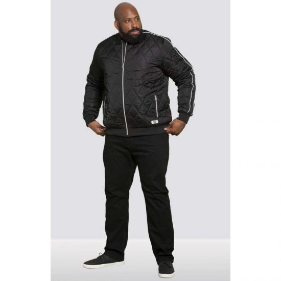 D555 Skipton Quilted Bomber Jacket Black - Herren jacken - Herren Jacken in großen Größen