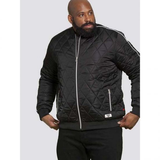 D555 Skipton Quilted Bomber Jacket Black - Herren jacken - Herren Jacken in großen Größen