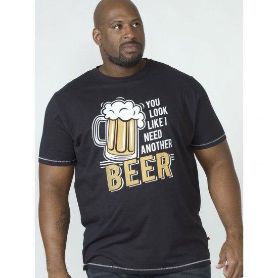 D555 Murray T-shirt Black - Herren-T-shirts - Herren-T-Shirts in großen Größen