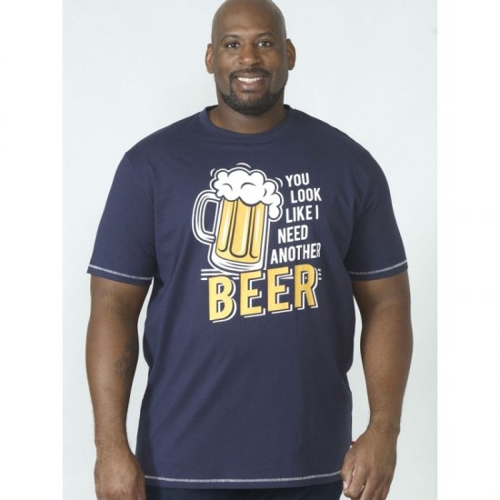 D555 Murray T-shirt Navy - Herren-T-shirts - Herren-T-Shirts in großen Größen
