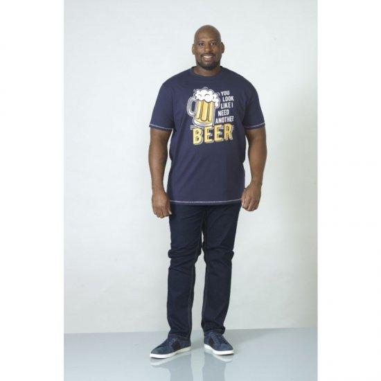 D555 Murray T-shirt Navy - Herren-T-shirts - Herren-T-Shirts in großen Größen