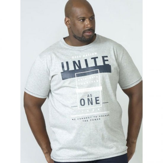 D555 Phillip T-shirt Grey - Herren-T-shirts - Herren-T-Shirts in großen Größen
