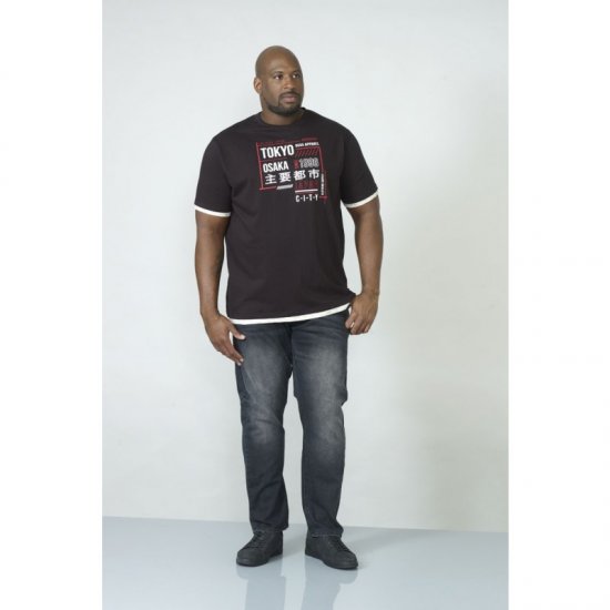 D555 Merlin T-shirt Black - Herren-T-shirts - Herren-T-Shirts in großen Größen