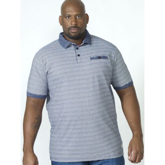 D555 Tyrone Polo Blue - Polo-shirts für herren - Polo-Shirts für Herren in großen Größen
