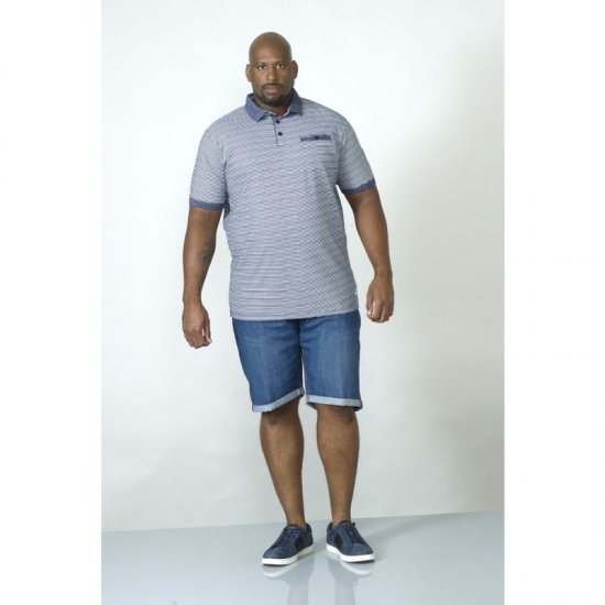 D555 Tyrone Polo Blue - Polo-shirts für herren - Polo-Shirts für Herren in großen Größen