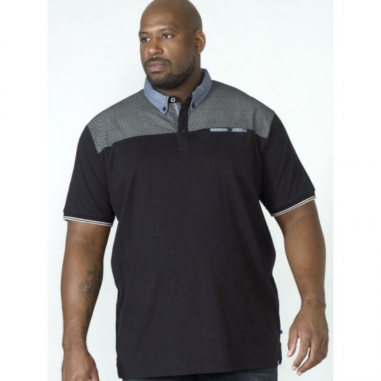 D555 Brent Polo Black - Polo-shirts für herren - Polo-Shirts für Herren in großen Größen