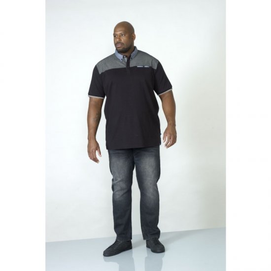 D555 Brent Polo Black - Polo-shirts für herren - Polo-Shirts für Herren in großen Größen