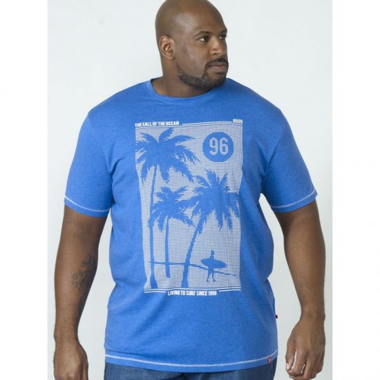 D555 Kansas T-shirt Blue - Herren-T-shirts - Herren-T-Shirts in großen Größen
