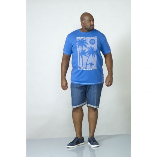 D555 Kansas T-shirt Blue - Herren-T-shirts - Herren-T-Shirts in großen Größen