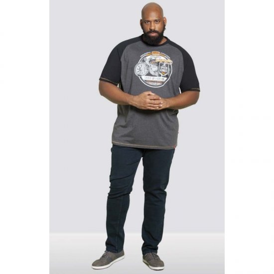 D555 Dallas T-shirt Charcoal - Herren-T-shirts - Herren-T-Shirts in großen Größen