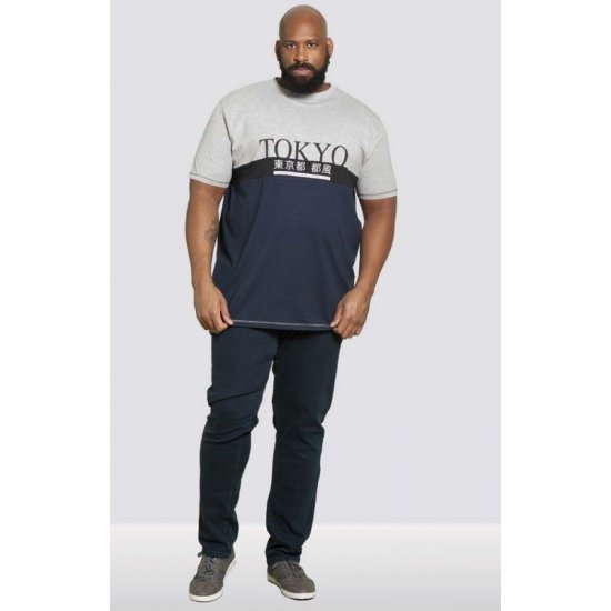 D555 Morris T-shirt Navy - Herren-T-shirts - Herren-T-Shirts in großen Größen