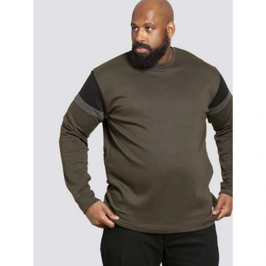 D555 Clermont Sweatshirt Khaki - Herren-sweater und -hoodies - Herren-Sweater und -Hoodies in großen Größen