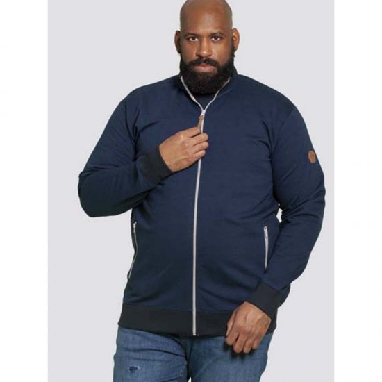 D555 Buxton Full Zip Sweatshirt Navy - Herren-sweater und -hoodies - Herren-Sweater und -Hoodies in großen Größen