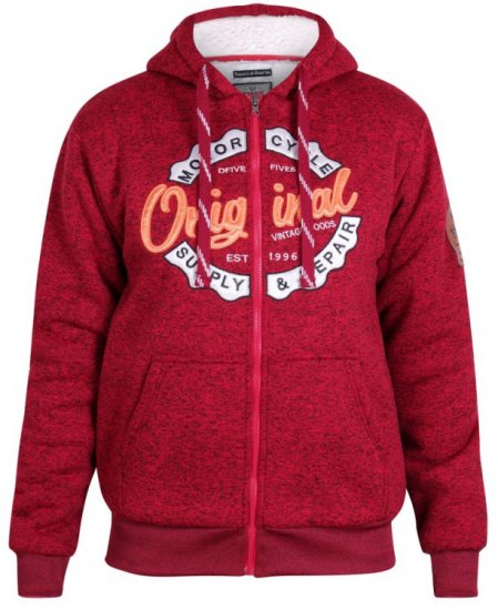 D555 Rylan Hoodie Red - Herren-sweater und -hoodies - Herren-Sweater und -Hoodies in großen Größen